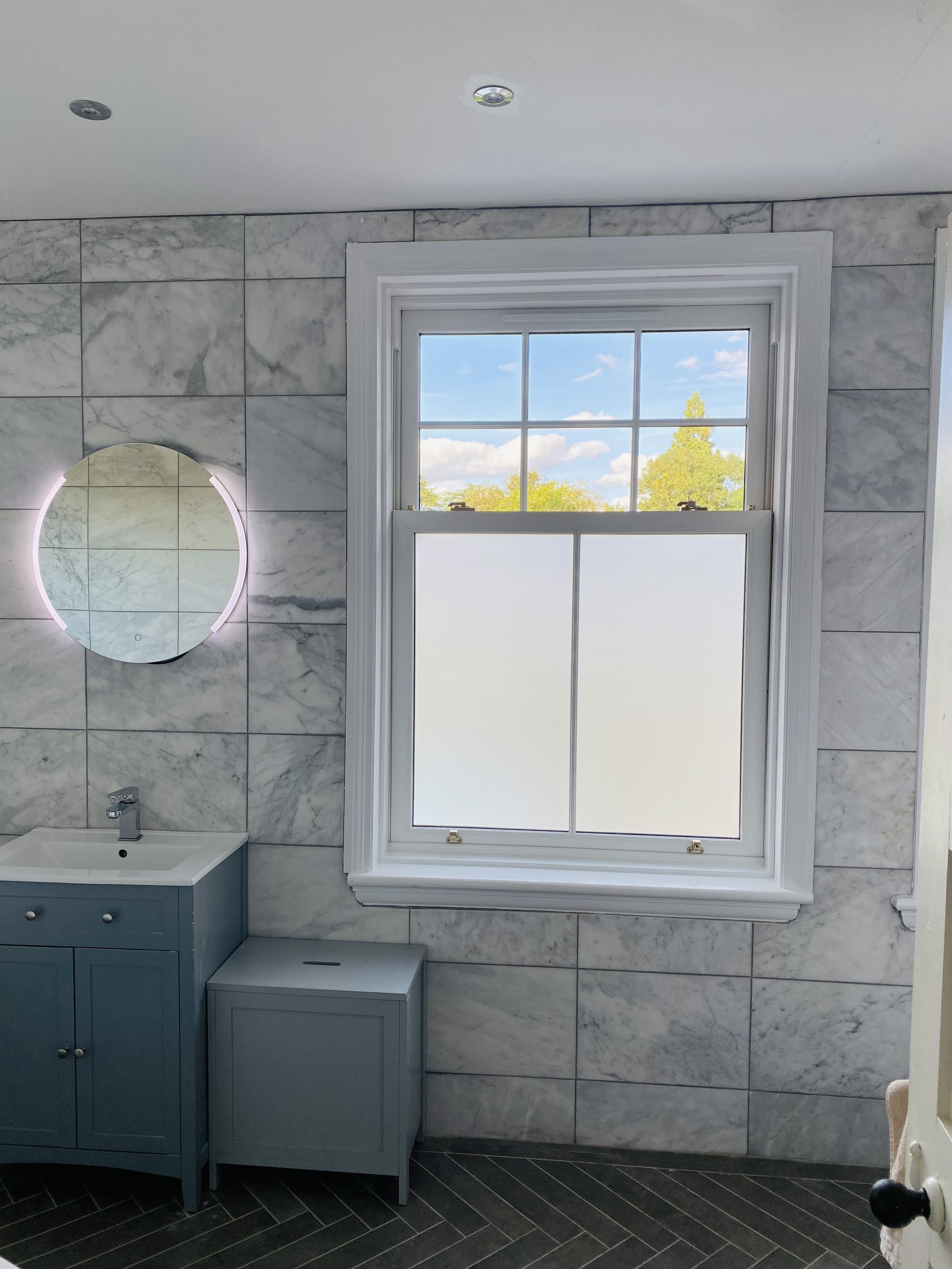 bathroom upvc sash window